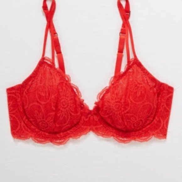 aerie Other - Aerie Real Power Plunge Unlined Bra — Chilly Red